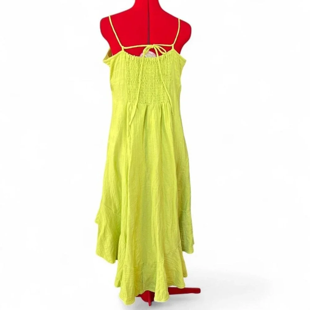 Free People free-est Hard To Let Go Midi Dress in Green Eel XL Fairycore Beach